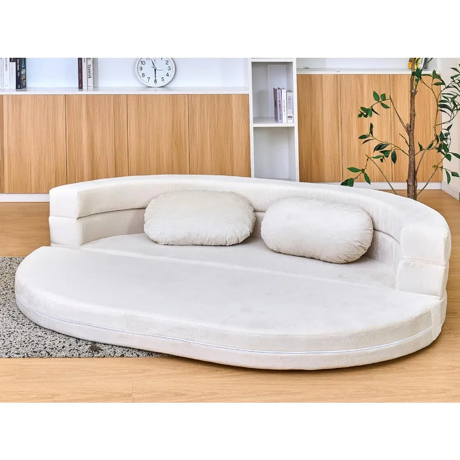 3in1 Folding Sofa Bed with Memory Foam Pillow and Bean Bag Chair Design Spacious Convertible Couch for Adults Ideal for Playtim